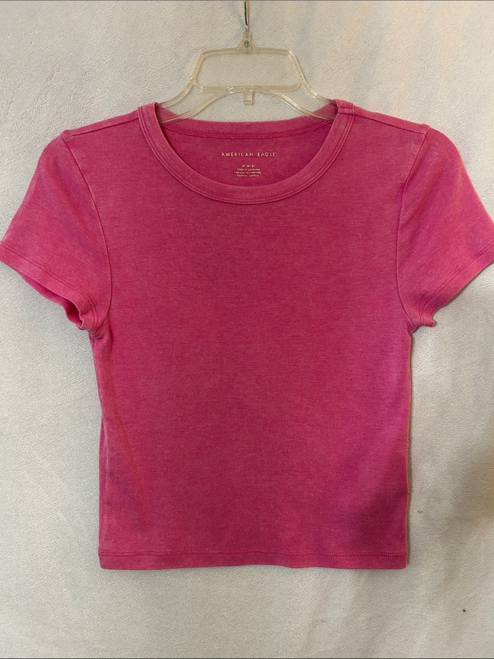 American Eagle Outfitters women’s Short Sleeve Crewneck Tee - Hot Pink